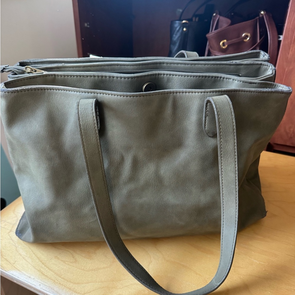 Olive Green Tote Bag